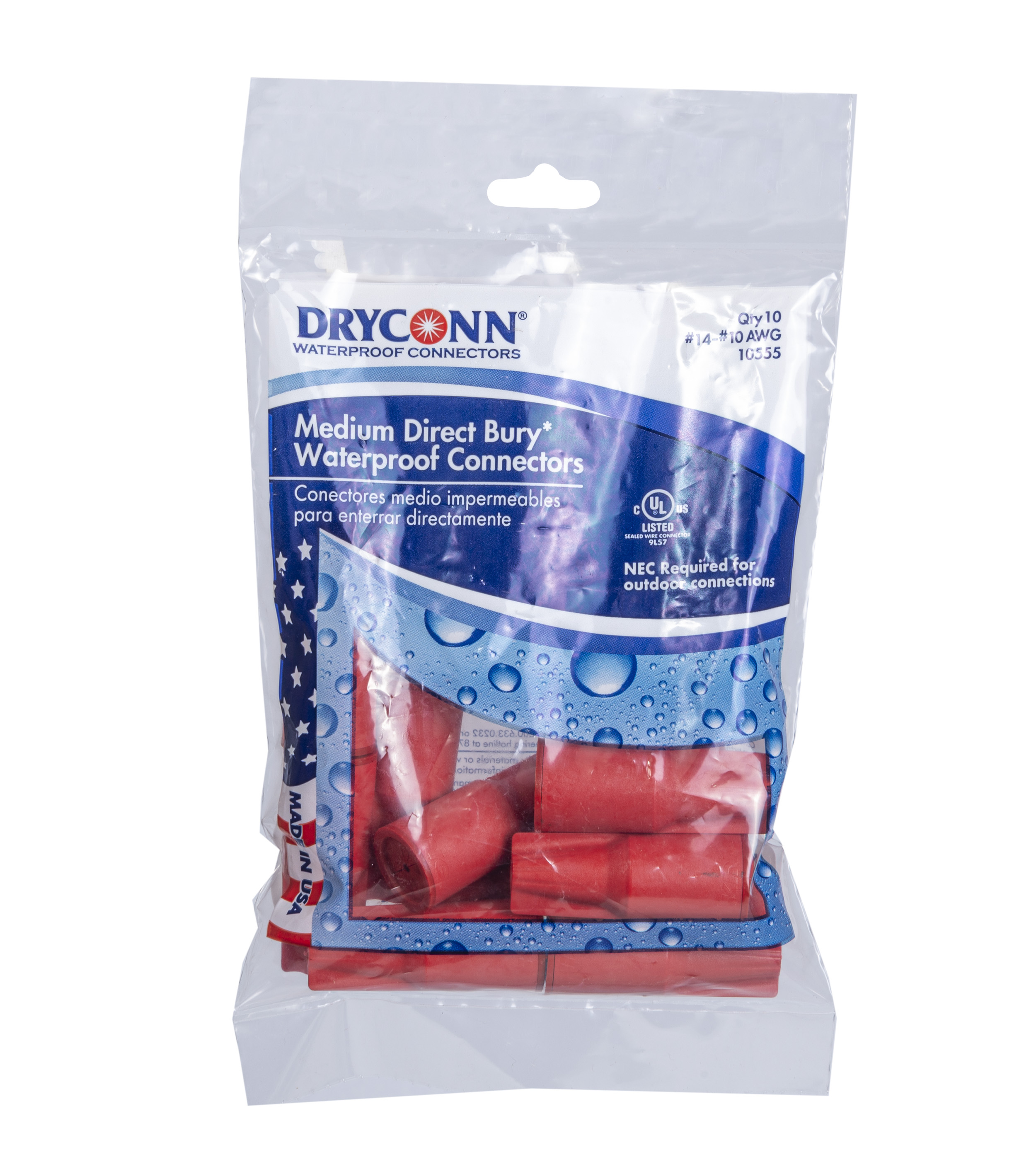 Large Red/Red Direct Bury Wire Connectors (10 pc bag)