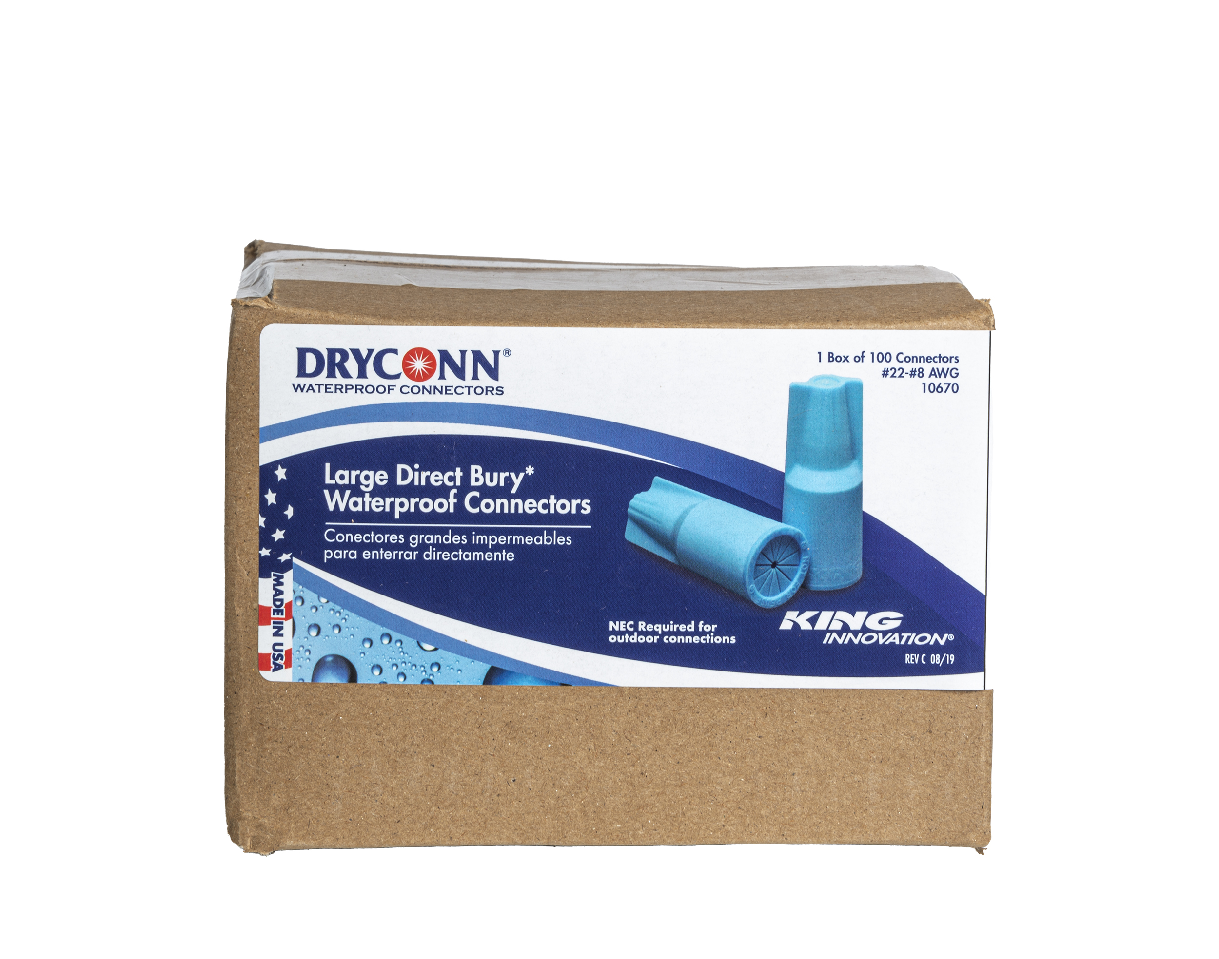 Large Aqua and Aqua Direct Bury Wire Connectors (100-Pack)