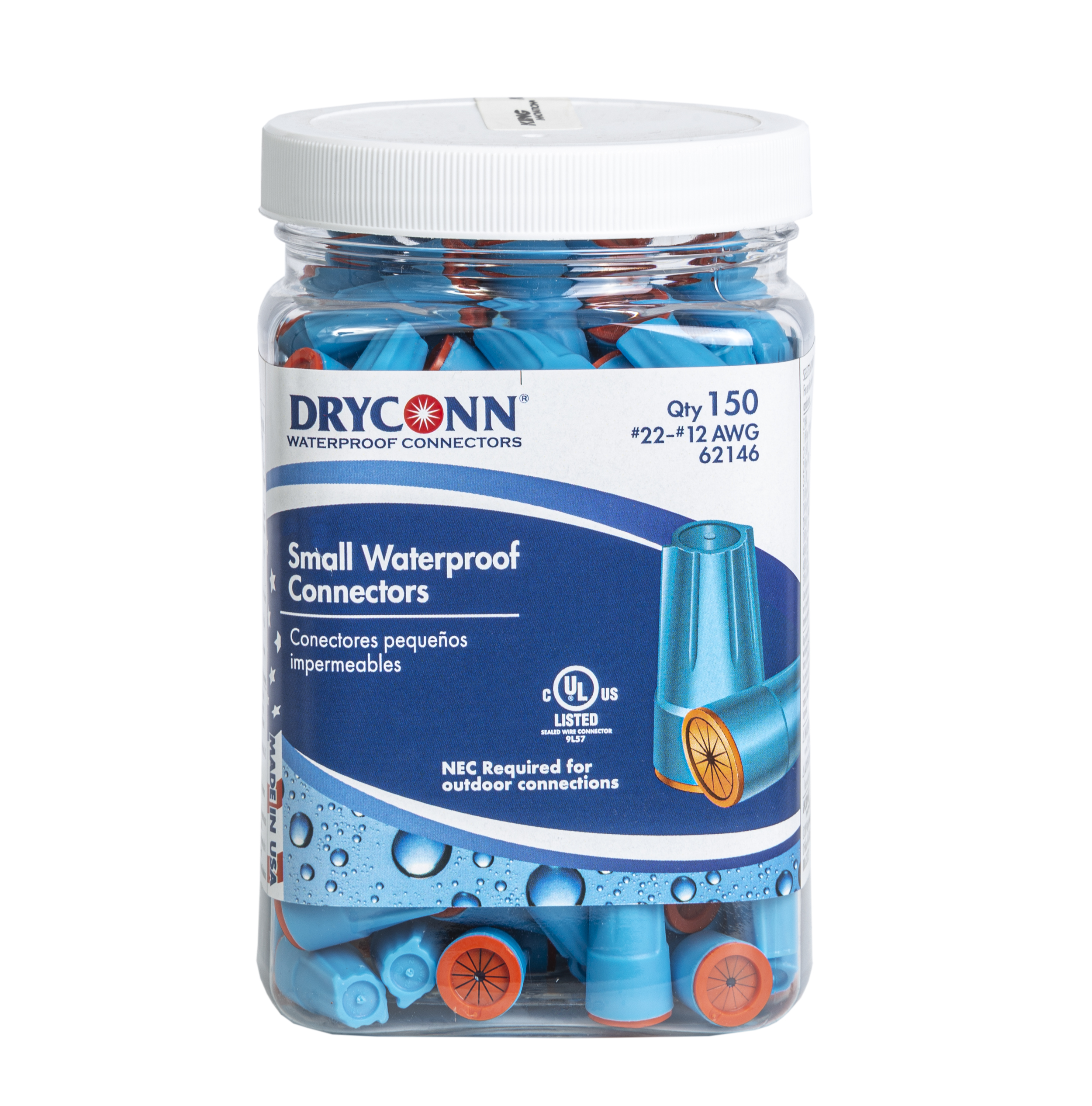 nVent KING INNOVATION Dryconn Small Aqua/Orange Waterproof Wire